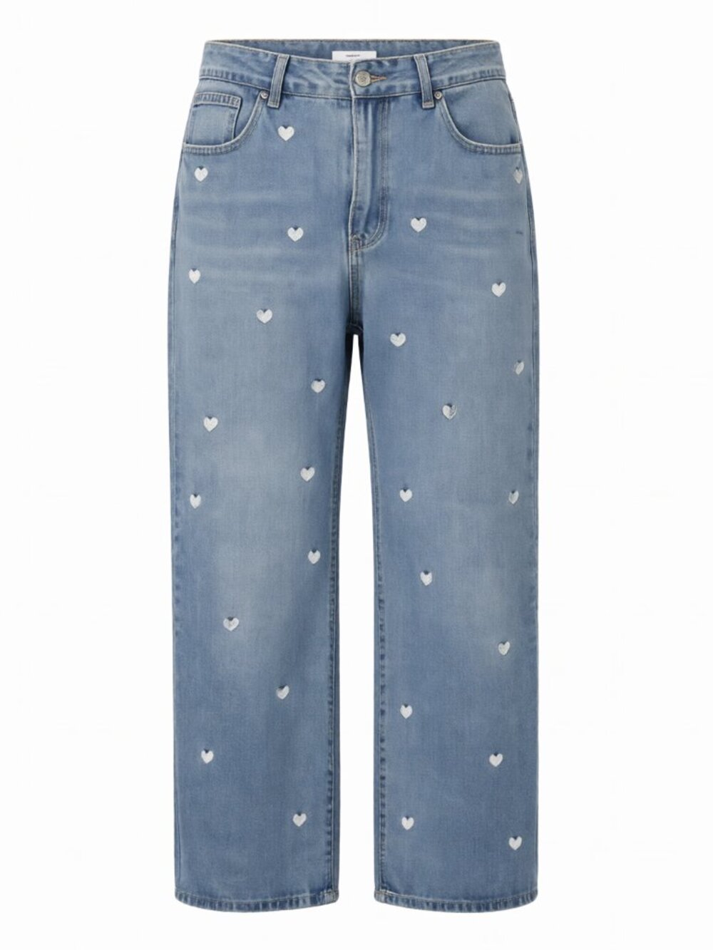 Forever 21 Light Wash Women's Heart Embroidered Jeans Size 31